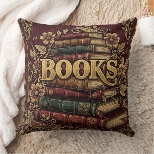 Bücher Bücherliebhaber Schriftsteller Leser Biblio Kissen