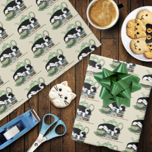 Bücher Cat Tee Niedlich Geschenkpapier