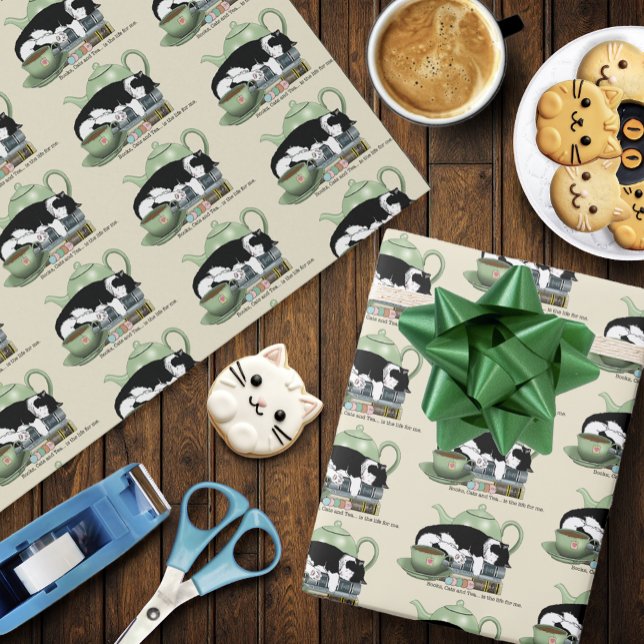 Bücher Cat Tee Niedlich Geschenkpapier (Von Creator hochgeladen)