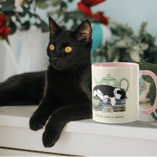 Bücher Cat Tee Niedlich Tasse