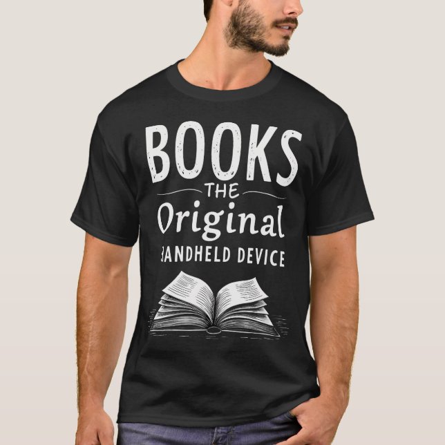 Bücher Das Originale Handheld-Gerät Buchlesen T-Shirt (Vorderseite)