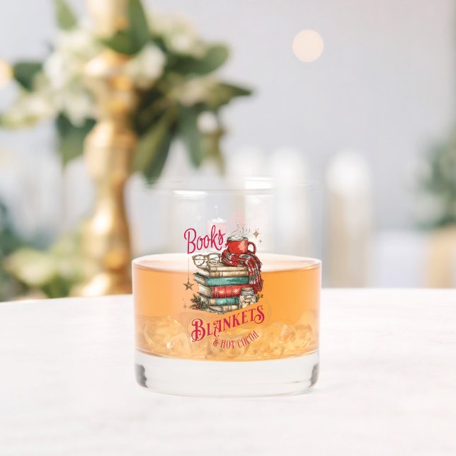 Bücher Decken und heiße Schokolade Whiskyglas (Insitu (Hochzeit))