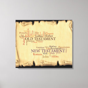 Bücher der Bibel gekreist Leinwand drucken