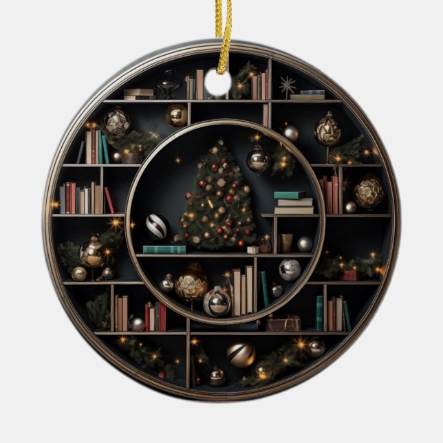 Bücher der Holiday Library Keramik Ornament (Vorne)