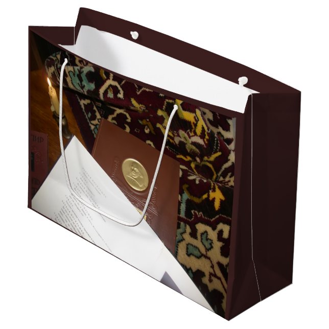 Bücher des letzten Jahrhunderts Große Geschenktüte (Vorderseite Schrägansicht)