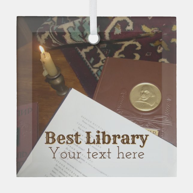 Bücher des letzten Jahrhunderts Ornament Aus Glas (Vorderseite)