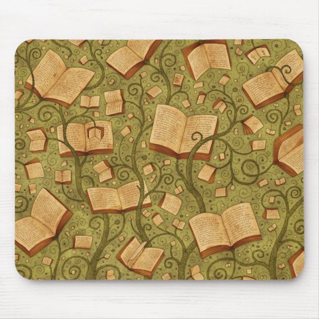 Bücher (Farbe 3) Mousepad (Vorne)