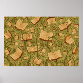 Bücher (Farbe 3) Poster