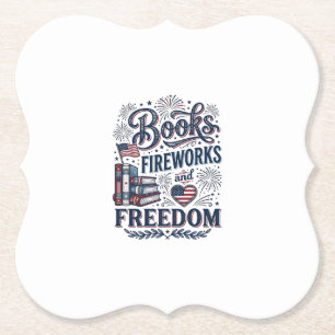 Bücher Feuerwerk und Freiheit Patriotischer Leser- Untersetzer