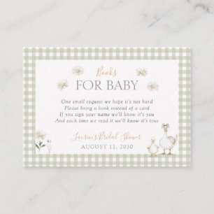 Bücher für Alberne Gänse Whimsical Green Dusche Begleitkarte