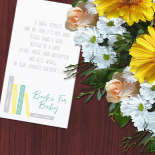 Bücher für Baby-Baby-Party Begleitkarte
