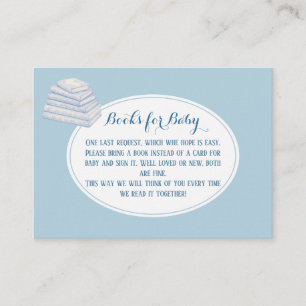 Bücher für Baby Baby Shower Einlage Begleitkarte