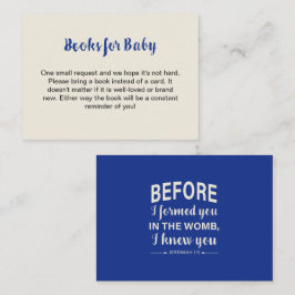Bücher für Baby Bible Verse Baby Dusche Blue Begleitkarte