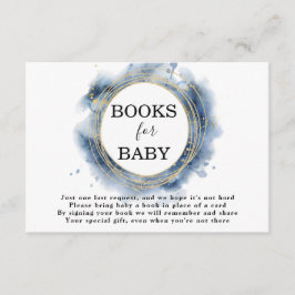 Bücher für Baby Blau Jungen Baby Shower Beilagekar Begleitkarte