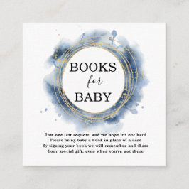 Bücher für Baby Blau Jungen Baby Shower Umschlagka Begleitkarte