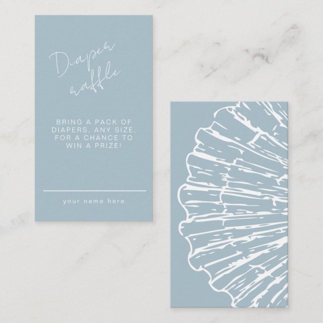 Bücher für Baby Blaue Jakobsmuschel Jungen-Baby-Pa Begleitkarte (Vorne/Hinten)