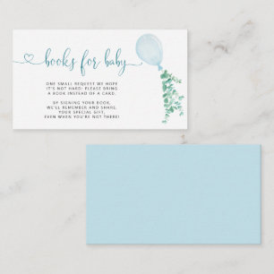 Bücher für Baby Blue Balloon Eucalyptus Foliage Begleitkarte