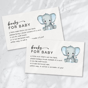 Bücher für Baby Blue Elephant Baby Dusche Begleitkarte