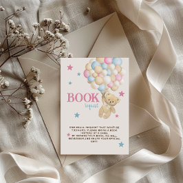 Bücher für Baby Blue Pink Sand Teddy Bären Balloon Begleitkarte