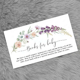 Bücher für Baby Boho Floral Baby Shower individuel Begleitkarte