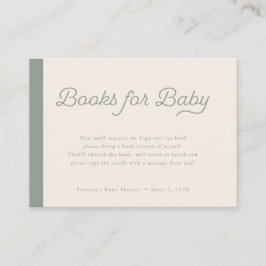 Bücher für Baby | Boho Minimalistisch Lines Sage Begleitkarte