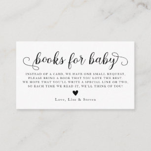 Bücher für Baby Book Request Card Begleitkarte