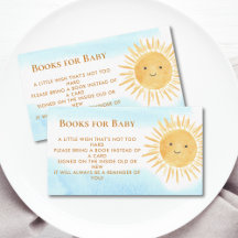 Bücher für Baby Boy's Sun Baby Shower
