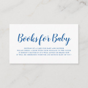 Bücher für Baby Bright Blue Polka Dot Baby Dusche Begleitkarte