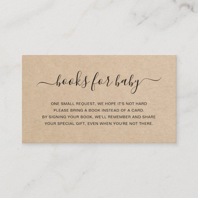 Bücher für Baby Brown Gender Neutral Baby Shower Begleitkarte (Vorderseite)