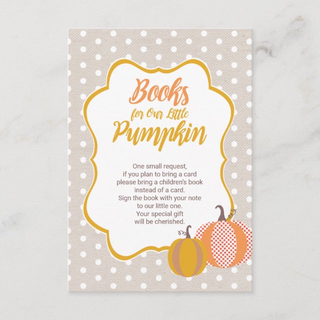 Bücher für Baby, Buchungsanfrage, Babydusche Begleitkarte (Vorderseite)