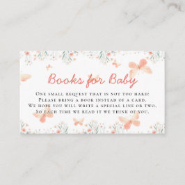 Bücher für Baby Butterfly Wildblumen Girl Shower Begleitkarte