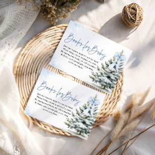 Bücher für Baby Card Blue Snowflake Baby Dusche Begleitkarte