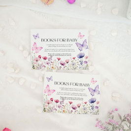 Bücher für Baby Card Butterfly Floral Mitteilungskarte