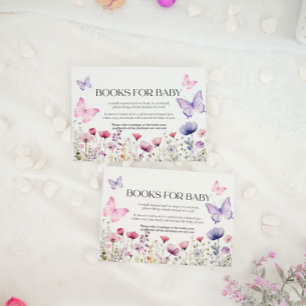 Bücher für Baby Card Butterfly Floral Mitteilungskarte