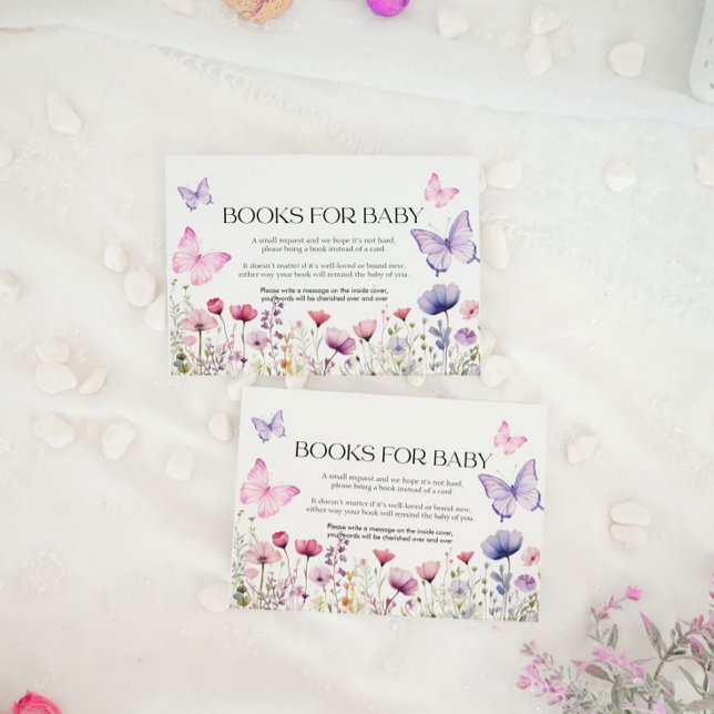 Bücher für Baby Card Butterfly Floral Mitteilungskarte (Von Creator hochgeladen)