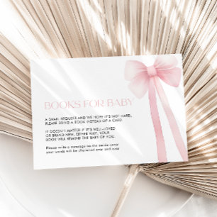 Bücher für Baby Card Rosa Bogen Begleitkarte