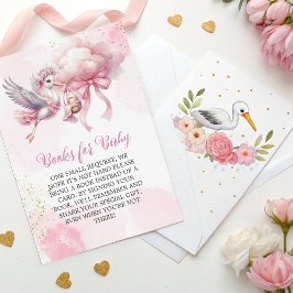 Bücher für Baby Card Stork & Cloud Baby Girl Showe Begleitkarte
