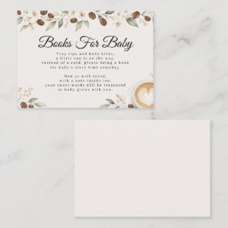 Bücher für Baby Coffee Baby Shower Begleitkarte