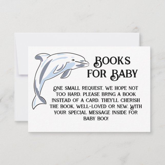 Bücher für Baby DOLPHIN Einladung (Vorderseite)