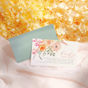 Bücher für Baby   Dusche und Aquamarine Frühjahrsd Begleitkarte