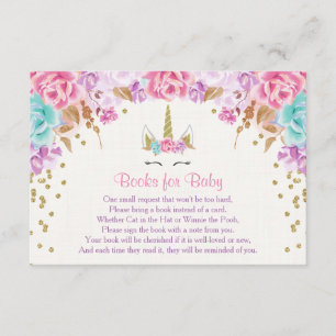 Bücher für Baby, Einhornbuch-Antrageinsätze Begleitkarte