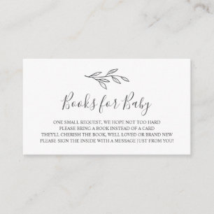 Bücher für Baby-Einsatz-Karte Begleitkarte