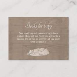 Bücher für Baby-Einschließungskarte - Rustic Woodl Begleitkarte