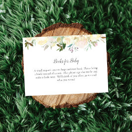 Bücher für Baby Elegant White Rose Begleitkarte