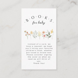 Bücher für Baby Elegante Beige Blütendusche Begleitkarte