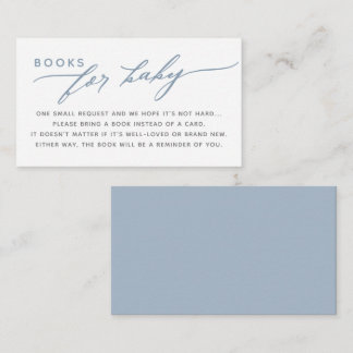 Bücher für Baby Elegante Script Babydusche Begleitkarte