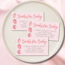 Bücher für Baby-Erdbeer-Baby-Party Rosa