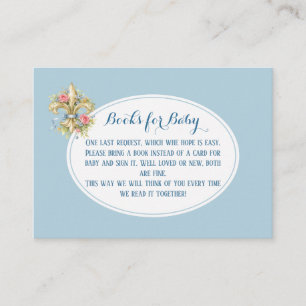 Bücher für Baby Fleur de Lys Baby Shower Einlage Begleitkarte