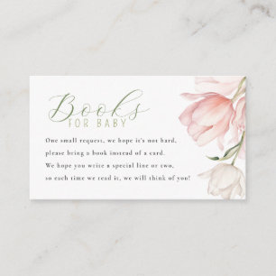 Bücher für Baby Floral Baby Shower Begleitkarte