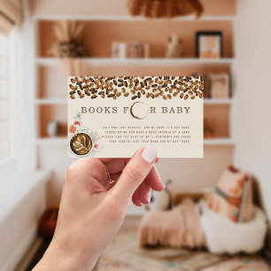 Bücher für Baby Floral Coffee Baby Dusche Begleitkarte